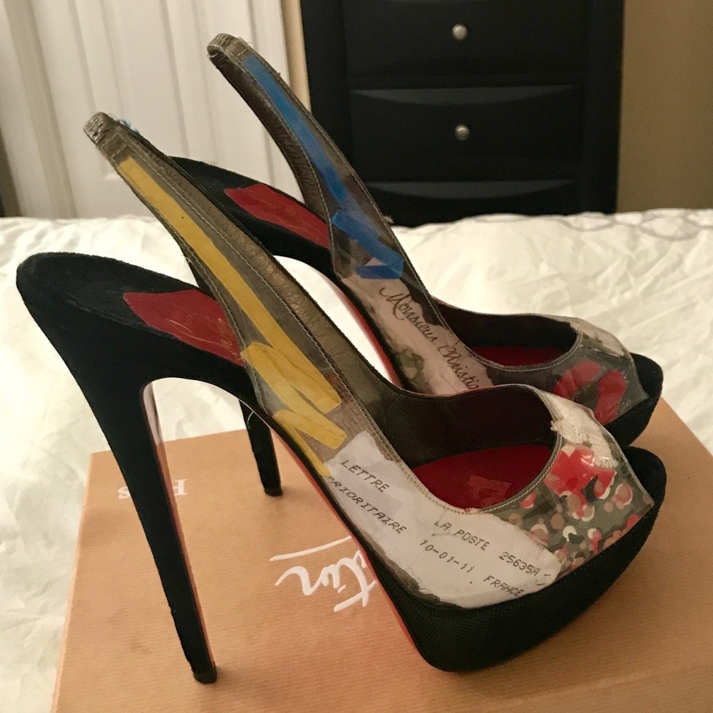 Christian Louboutin Winter Trash PVC/Suede Black